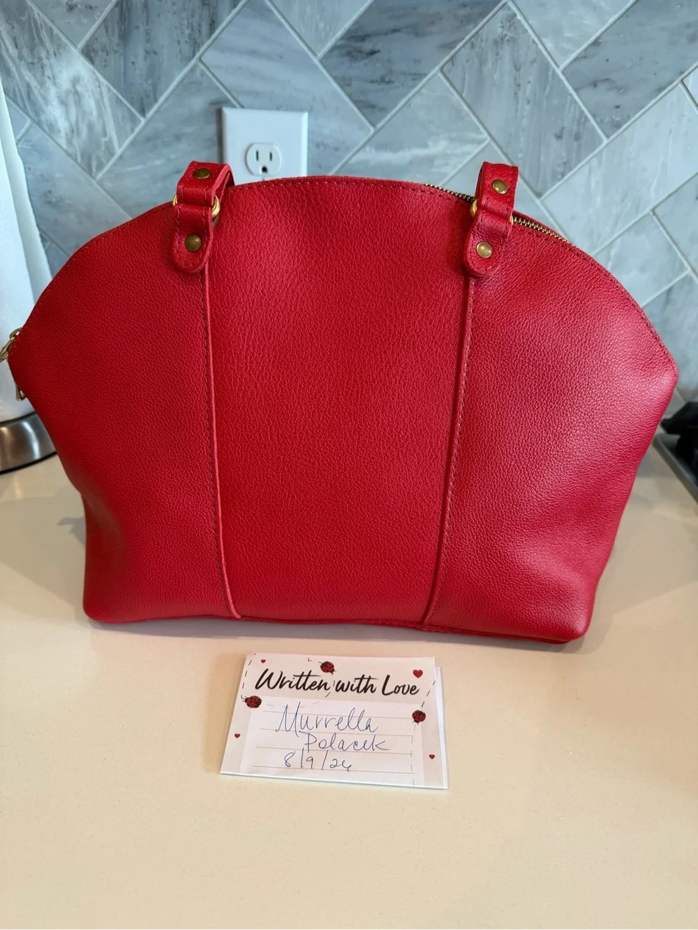 Portland Leather Goods Cherry Large Logan